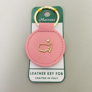 Masters Tournament Pink Italian Leather Key Fob Keychain Augusta National New
